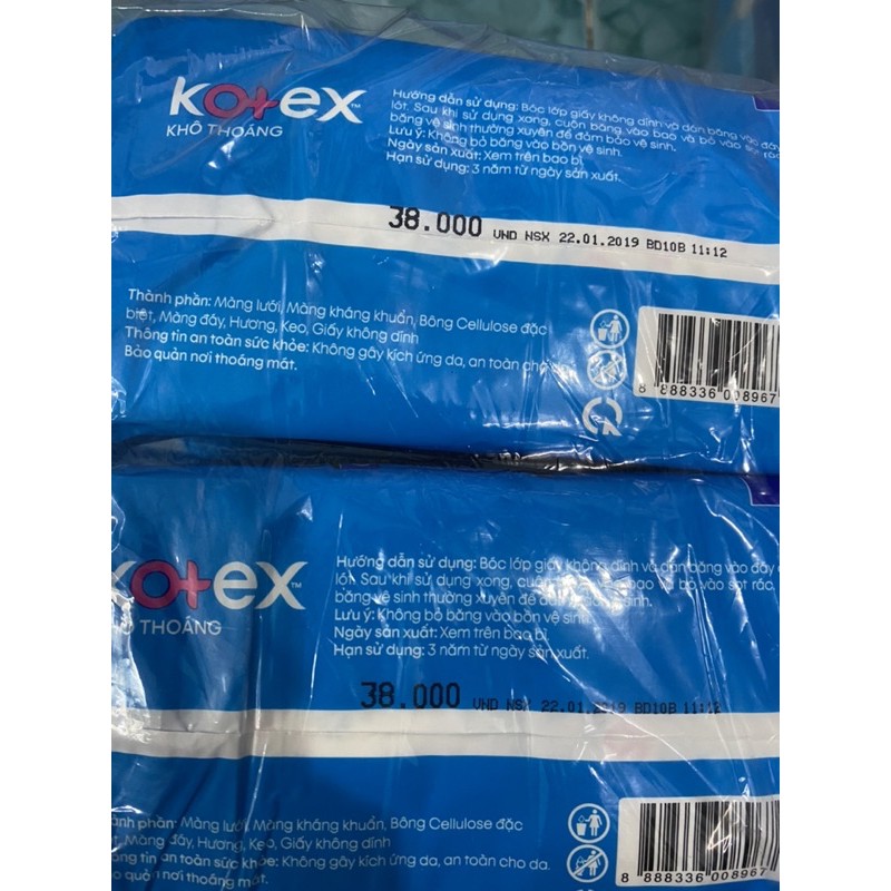 Băng Vệ Sinh Kotex dày cánh 20 miếng