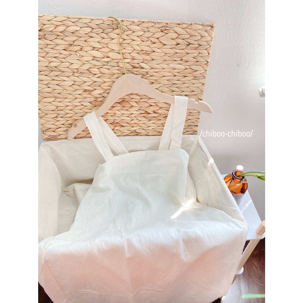 [CB-V10] Đầm Nữ 2 Dây Bản To, Váy Nữ Babydoll Trơn Dáng Dài, Babydoll Trắng Chất Đũi Basic 29August | BigBuy360 - bigbuy360.vn