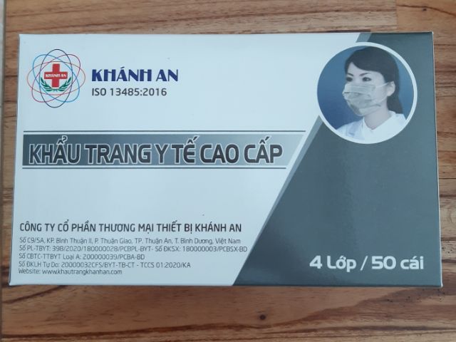 ✅ KHẨU TRANG Y TẾ 4 LỚP KHÁNH AN (Hộp 50 cái )