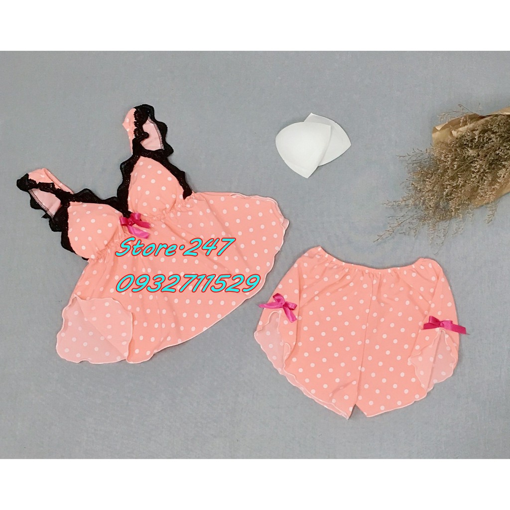 [45-60KG] BỘ LỤA CHẤM BI MÚT RỜI, VẢI MỀM MỊN MƯỢT MẶC RẤT MÁT, HÀNG NHÀ MAY BAO ĐẸP | BigBuy360 - bigbuy360.vn