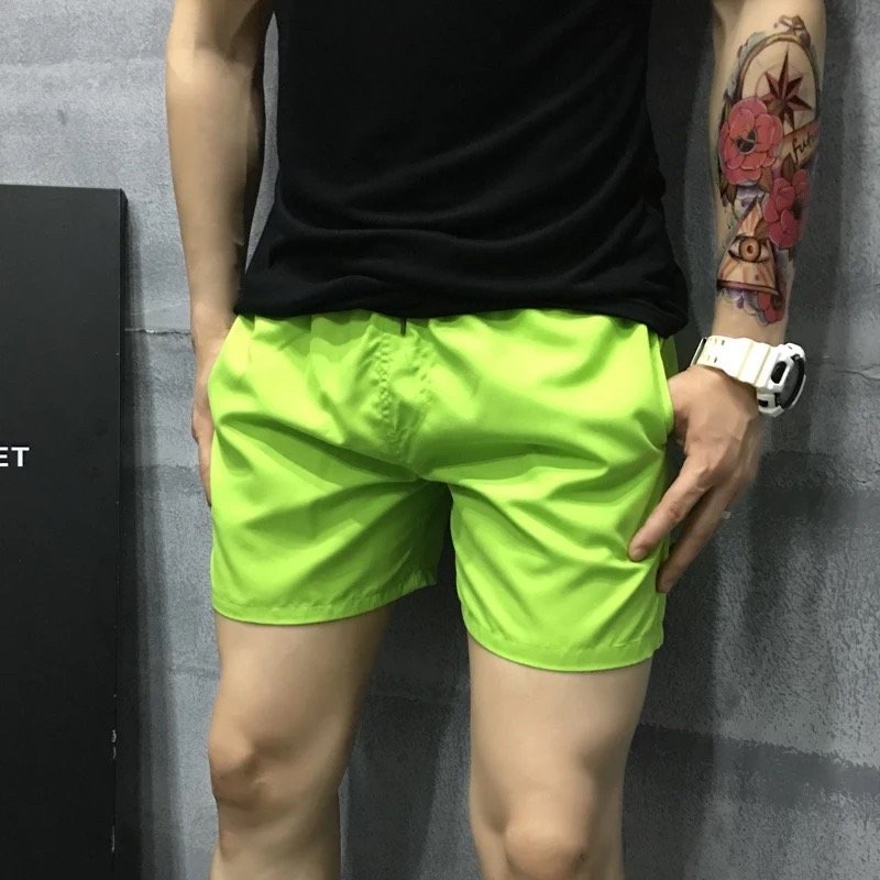 Quần dù nam màu trơn, quần đi biển