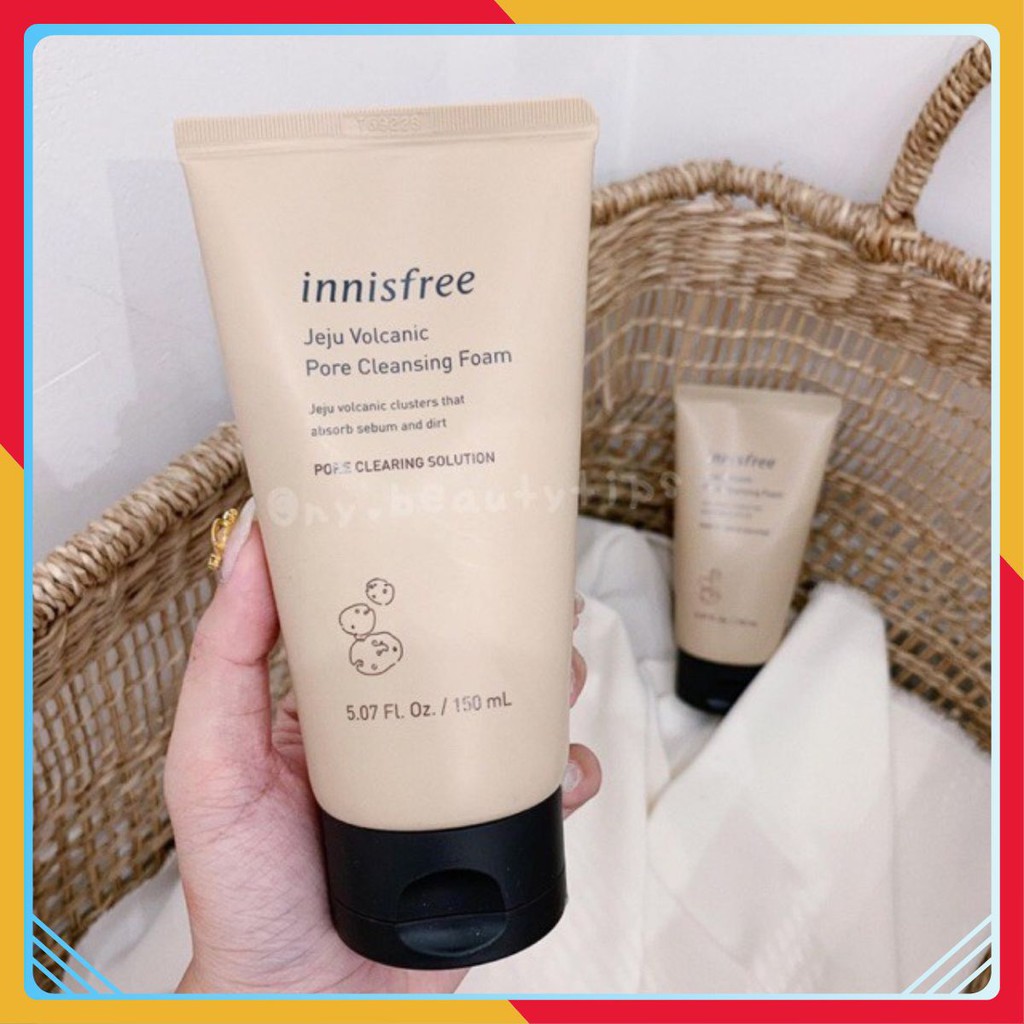 Sữa rửa mặt tro núi lửa Jeju volcanic pore cleasing foam 150ml hàng hiệu