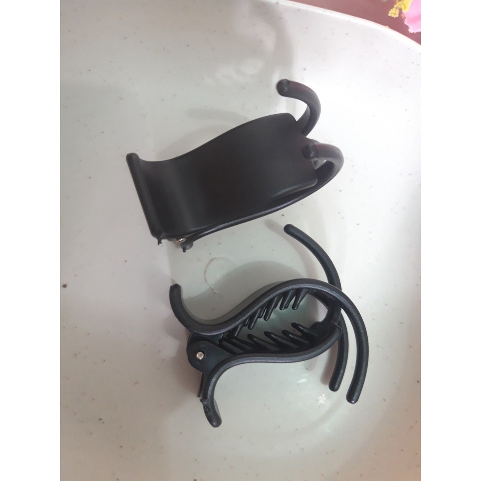 Set 2 Kẹp tóc càng cua 5 răng 3 răng đen nhám đen bóng cho nữ KT003