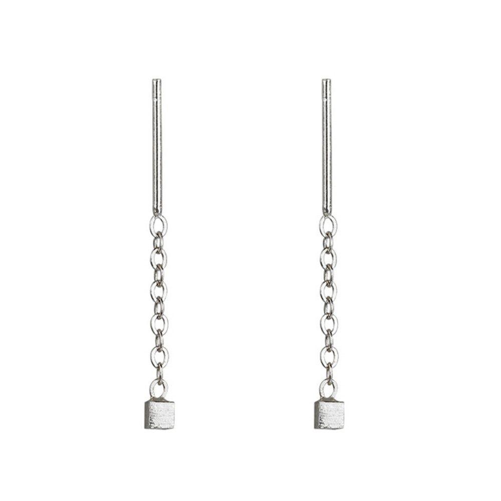 Bông Tai Dáng Dài Phối Tua Rua Xinh Xắn Thời Trang|Hoa Tai Dáng Dài Mặt Hình Thoi