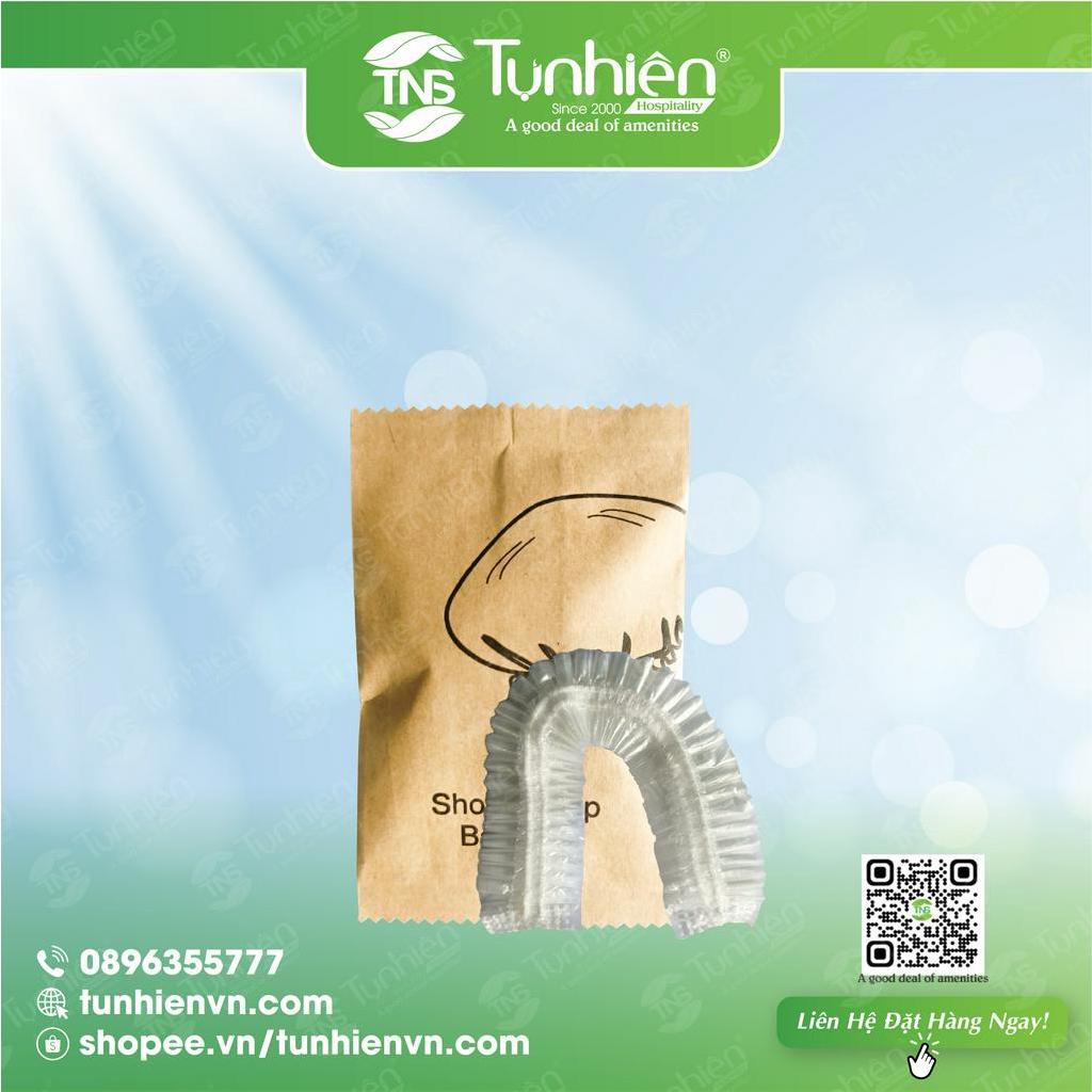 Combo 100 bộ đồ dùng khách sạn thân thiện môi trường với bao bì giấy Kraft vàng