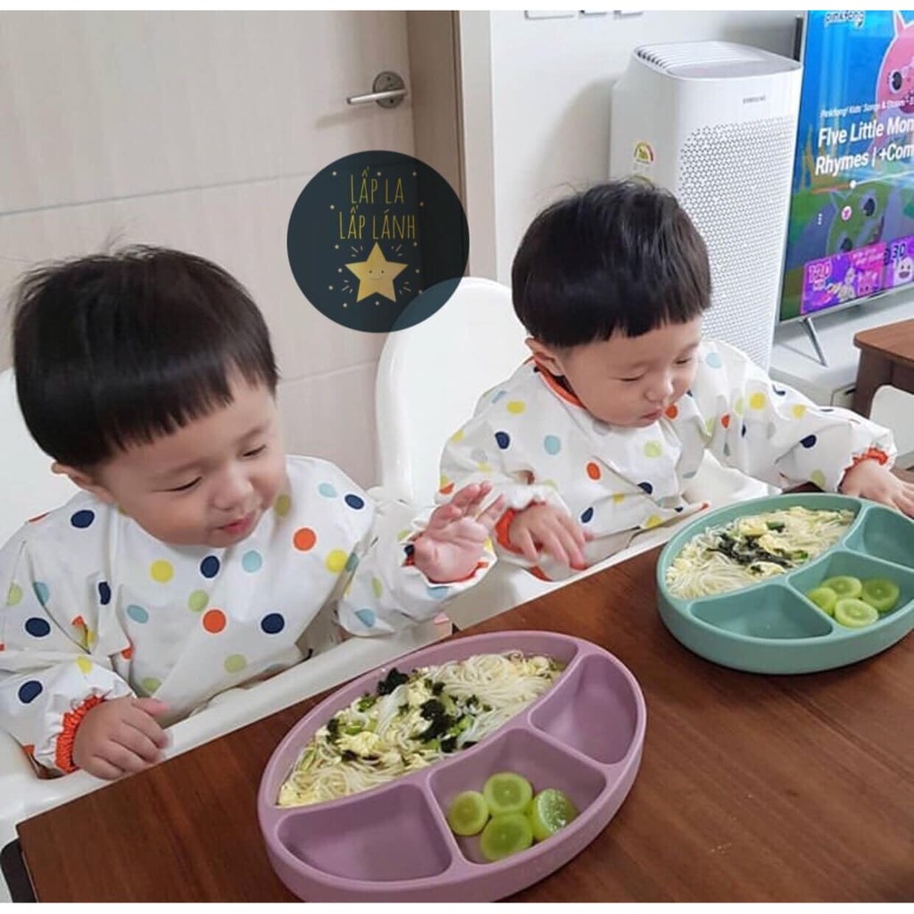 Khay ăn Modui/Bluemama Silicone, made in Korea, dày dặn, chịu nhiệt tốt