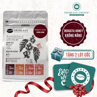 Cà phê Robusta Honey Krông Năng nguyên chất rang xay chuẩn 100% hương caramel nồng vị đắng ngọt từ ORIBEANS Coffee