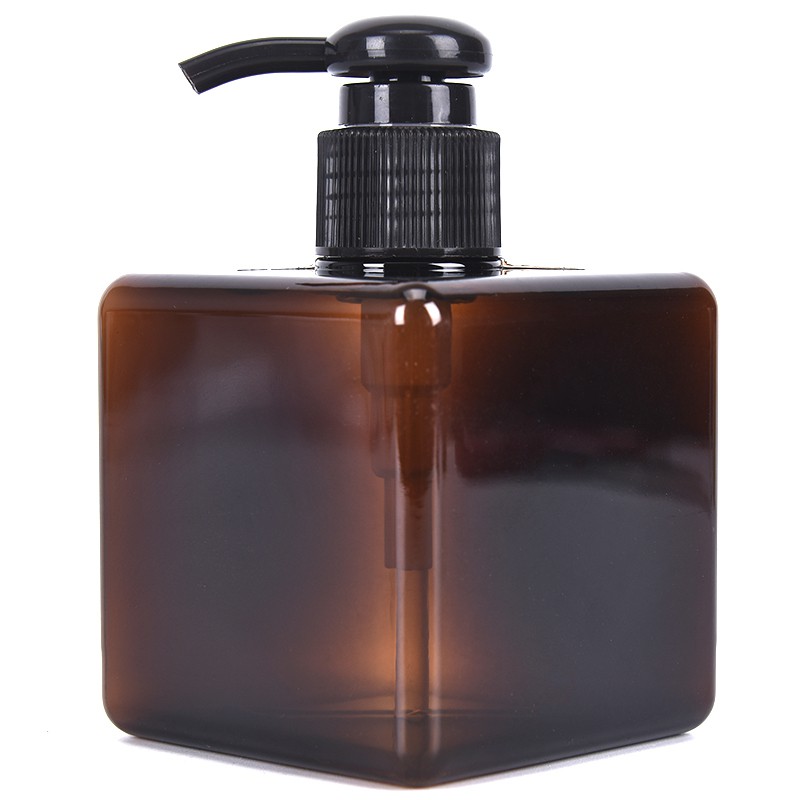 Bình Nhựa Rỗng 250ml Hình Vuông Dùng Đựng Dầu Gội Sữa Rửa Mặt