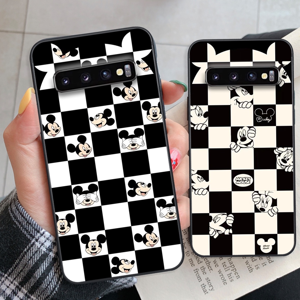 Ốp lưng Samsung S10 / S10 5G / S10 Plus / S10+ / S10e trái tim họa tiết caro, mikey họa tiết beabrick kaws cute