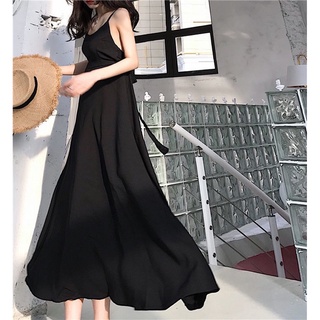 [ Ảnh  Thật]  Đầm Maxi hở lưng 2 dây (Hàng nhập Quảng Châu)