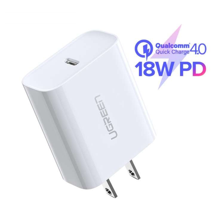 Cốc sạc nhanh USB-C PD 18W hỗ trợ sạc QC4.0 QC3.0 9V2A PD UGREEN 60449