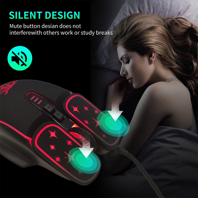 Chuột Quang Có Dây 7200DPI btsg Dùng Để Chơi Game