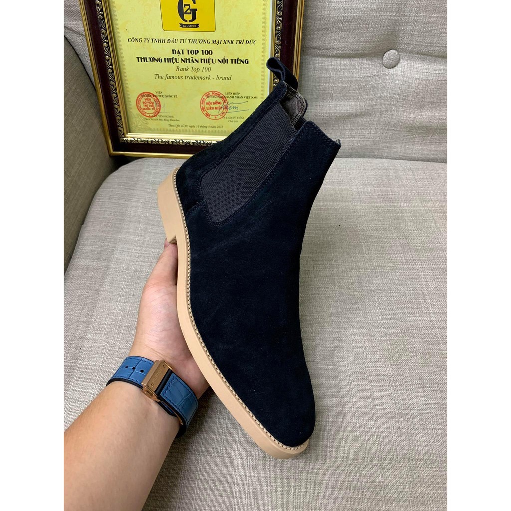 FREE SHIP Giày Tăng Chiều Cao Davit Đen New Chelsea Boot Độc Quyền G2 Store