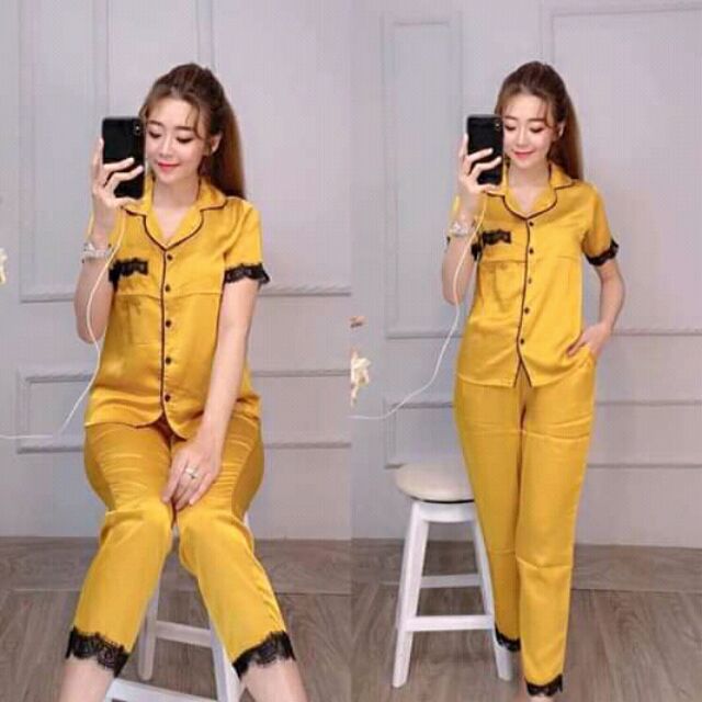 Pizama vải lụa satin