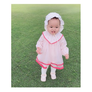 mũ nón sơ sinh trắng cho bé (0-15 tháng)