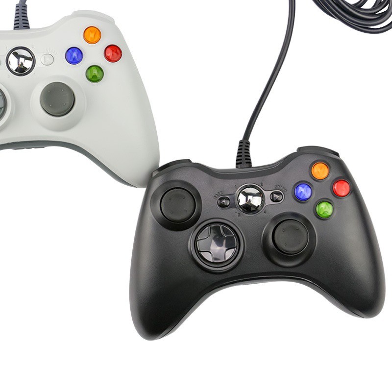 Mới về Bộ điều khiển có dây Microsoft Xbox 360 Chính hãng Màu đen / Trắng Hỗ trợ Xbox 360 Bảng điều khiển Windows Hệ thống PC Máy tính xách tay