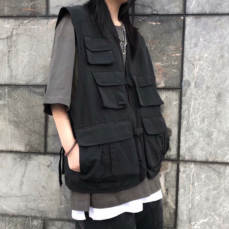 áo gile retro thời trang áo vest nữ unisex phong cách Hàn Quốc tank tóp nam chất đũi cao cấp trẻ tuổi khoác vest nữ