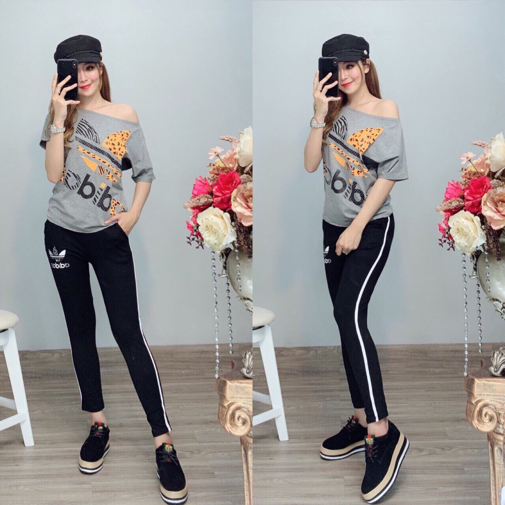 *Đồ bộ nữ vải cotton lệch vai mềm mại thoáng mát không xù không chùn