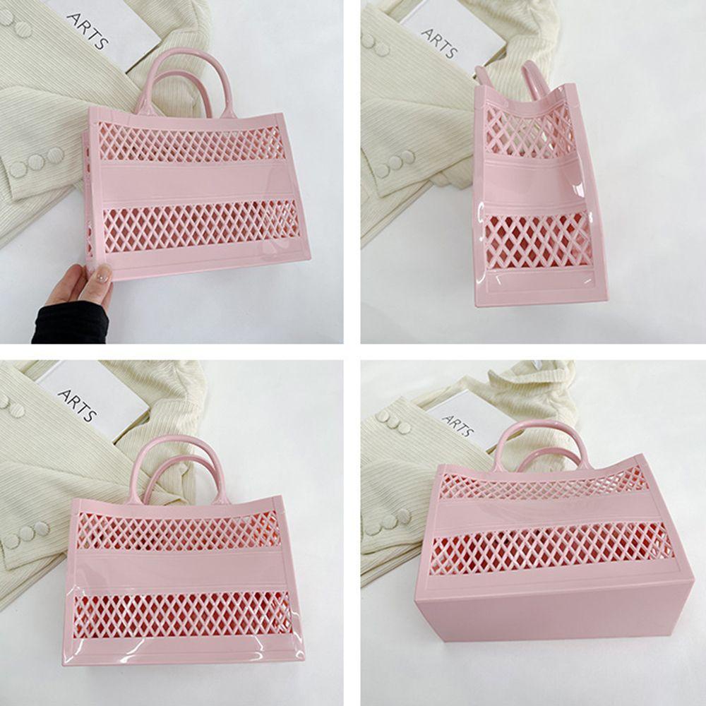 Túi Jelly Sức Chứa Lớn Thiết Kế Đục Lỗ Thời Trang Đi Biển Mùa Hè