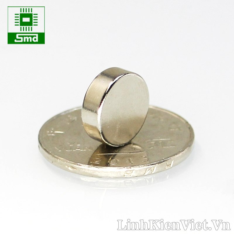 Nam châm đất hiếm loại tròn các kích thước phi 3, 4, 5, 8, 10, 12, 20mm các độ dày 2, 3, 5..mm