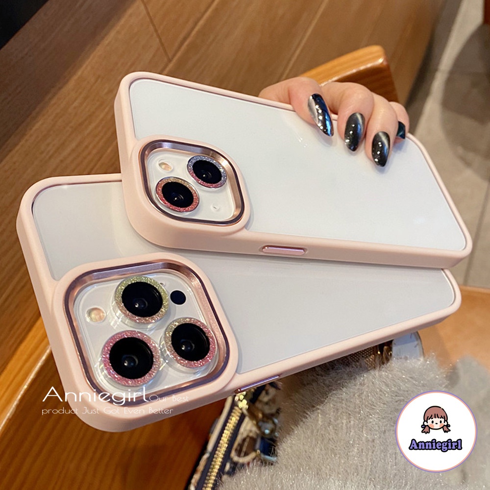 Ốp Điện Thoại Silicon Chống Sốc Mạ Màu Hồng Cho IPhone 14 13 12 11 Pro Max 8 7 Plus X XS XR