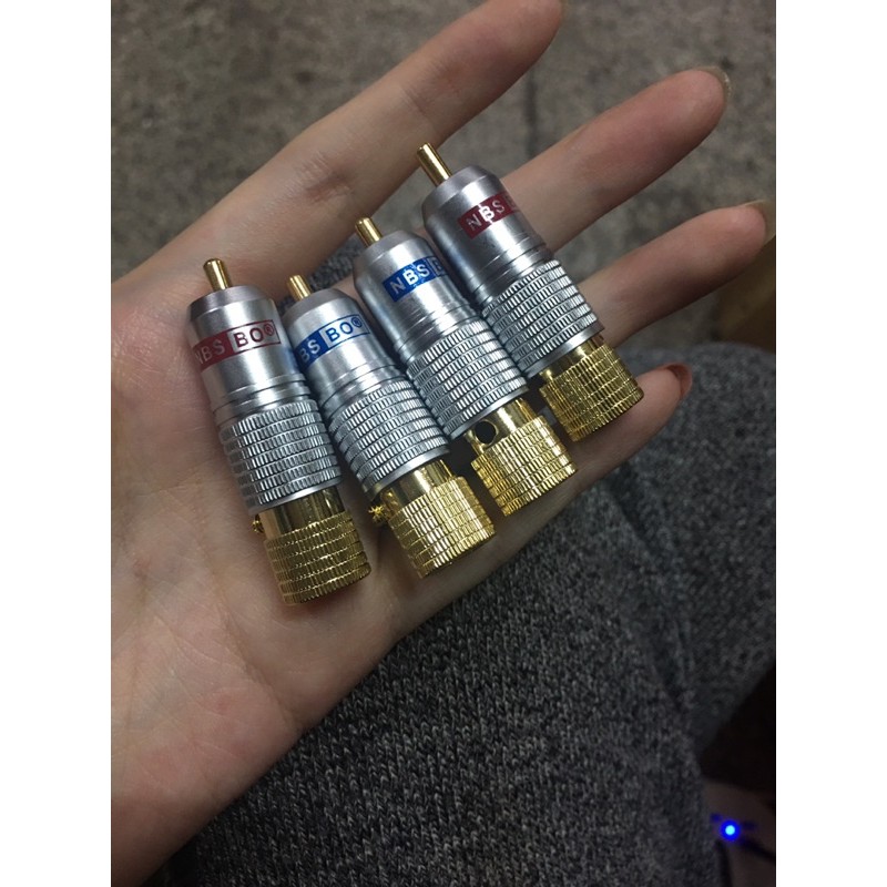 Đầu Jack AV RCA NBS BO mạ vàng cao cấp
