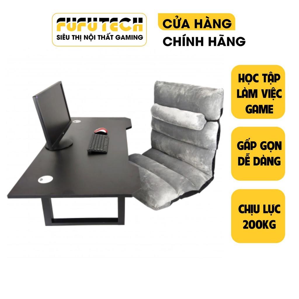 Bàn Ghế Ngồi Bệt Gaming V2 Fufutech 120x60 Khung Chân Xếp Gọn, Tiện Lợi, Thoải Mái (Màu Xám)