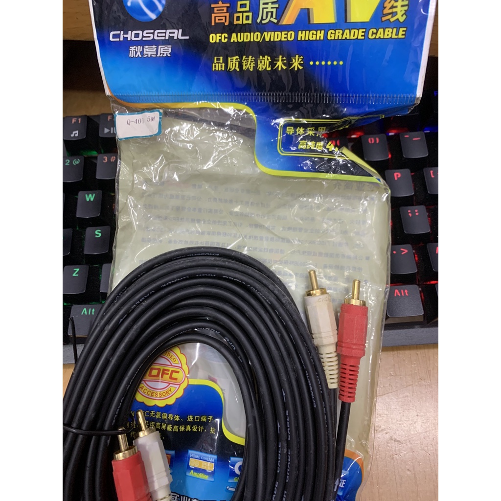Dây AV 2 ra 2 Choseal loại tốt 1m-15m loại tốt cao cấp đời đầu