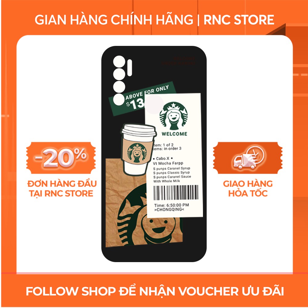 Ốp lưng Vsmart Joy 3/Joy 4/Star 3/Aris/....dẻo đen in hình Starbucks.
