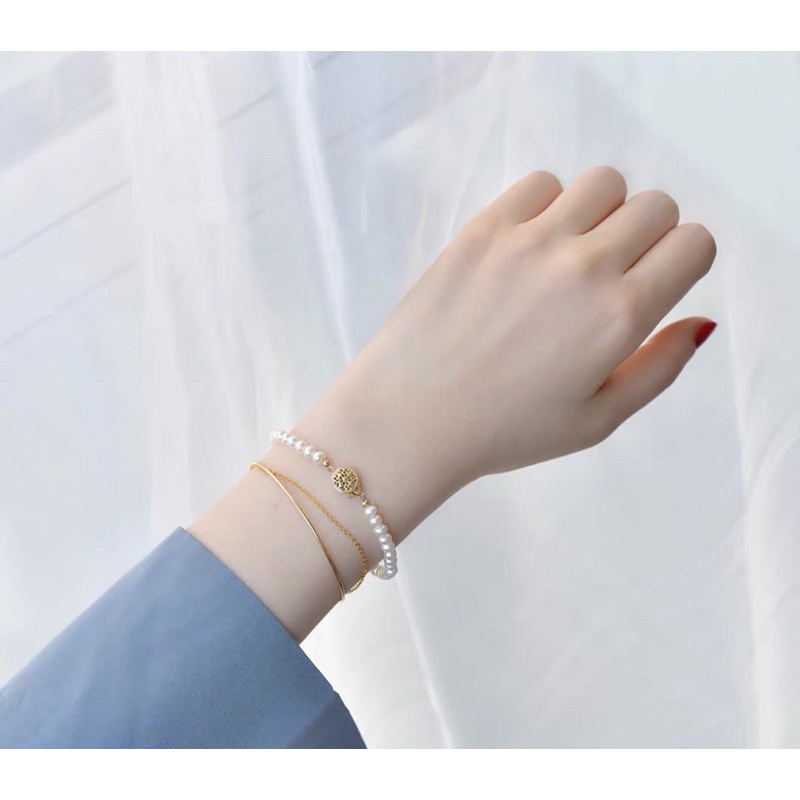 Vòng tay 5ly khóa hộp vàng