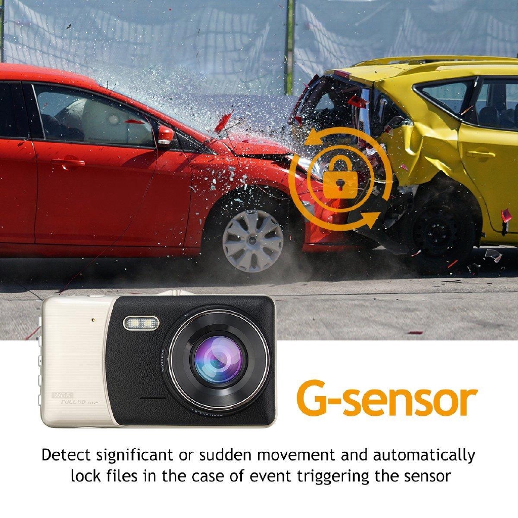 Camera Hành Trình Màn Hình 4 inch Trước Và Sau HD Cho Xe Hơi