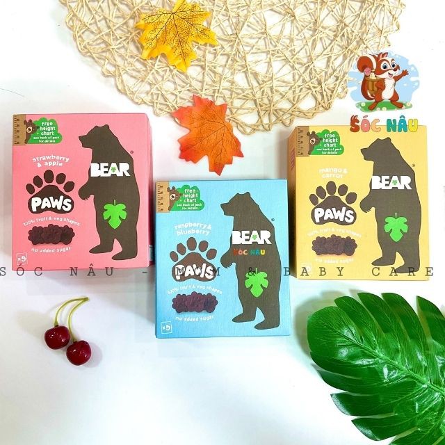 Kẹo Sấy Dẻo Bàn Chân Gấu Hãng Bear Paws UK Cho Bé từ 1 Tuổi. date