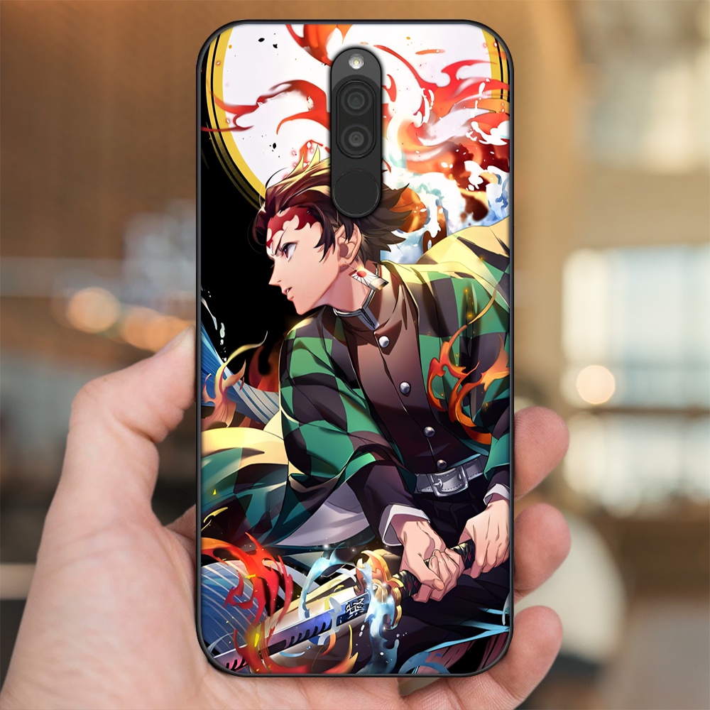 Ốp lưng Xiaomi Redmi 8 viền đen in hình Tanjiro Kimetsu No Yaiba