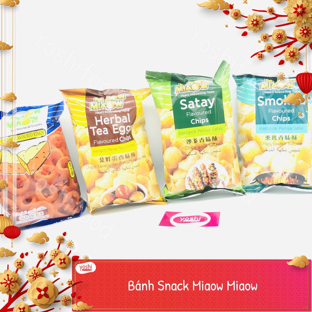 [Sale 50%] [9 Loại] Bánh Snack Miaow Miaow 60gr - Malaysia