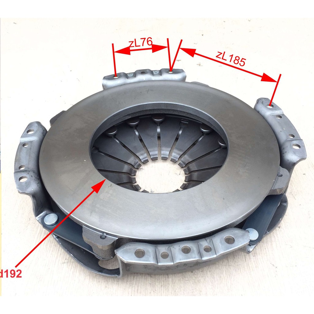 Mâm ép ly hợp (bàn ép) xe tải, xe ben 4.5 - 6 tấn, d325/d189 bằng, lan lồi, 8 lỗ bắt d11- 4 khoảng tâm lỗ bắt zL95, ắc
