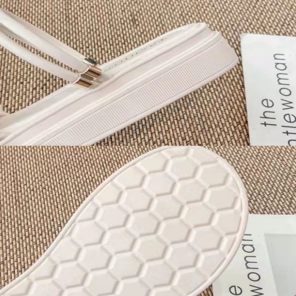 [Bán Chạy] ~ Sandal Đế Phẳng Mùa Hè 2021 Phong Cách Thần Tiên Với Chân Váy Dày Hai Lớp Phong Cách La Mã Dễ Phối Đồ Cho Nữ