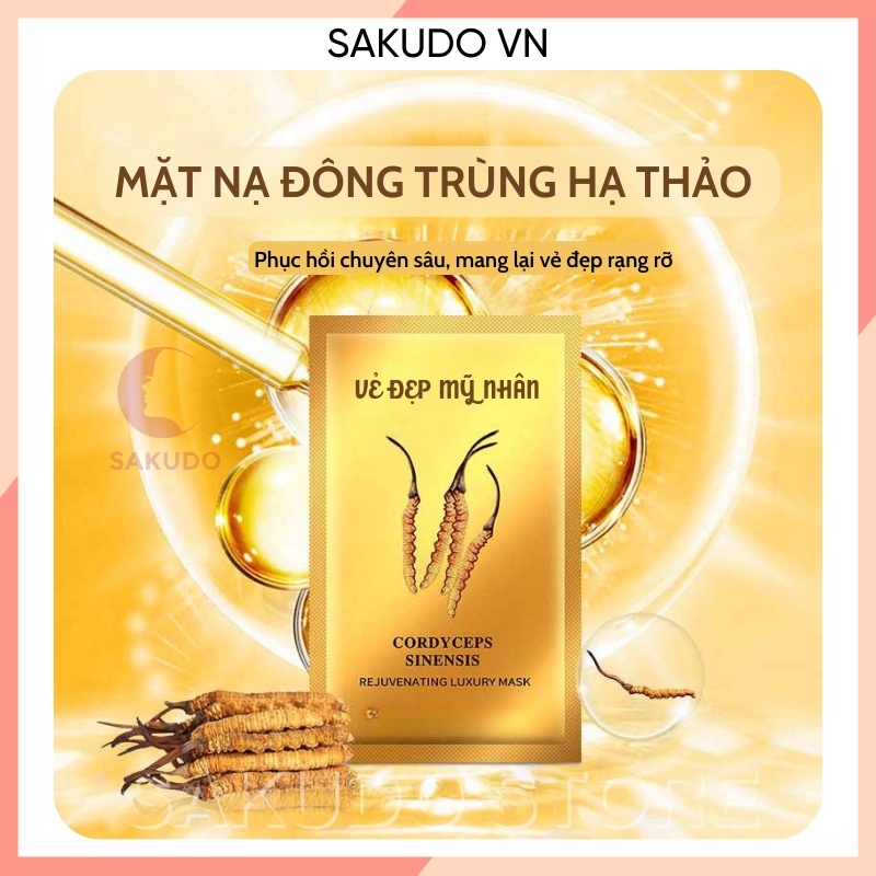 Mặt nạ đông trùng hạ thảo tái tạo làn da trắng hồng, mịn màng, chống lão hóa da SKD022
