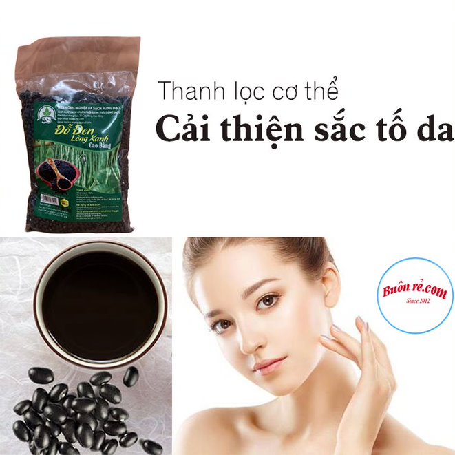 (500G) Đỗ đen xanh lòng hạt nhỏ thuần chủng - Đậu đen quê sạch giải nhiệt mùa hè 00013