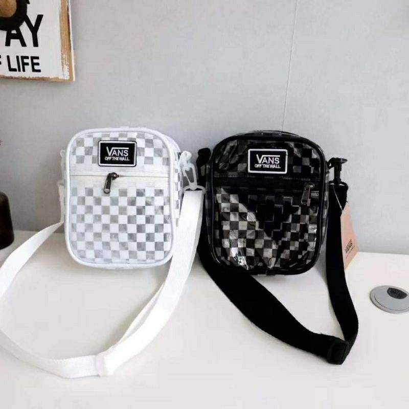 Túi minibag đeo chéo vans caro nhựa trong