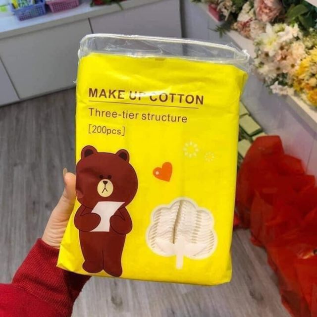 BÔNG TẨY TRANG TÚI 200 MIẾNG