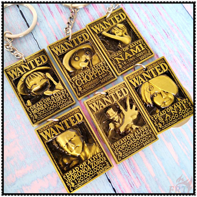 1 Móc Khóa Kim Loại Hình Nhân Vật Phim One Piece 6 Kiểu Lựa Chọn