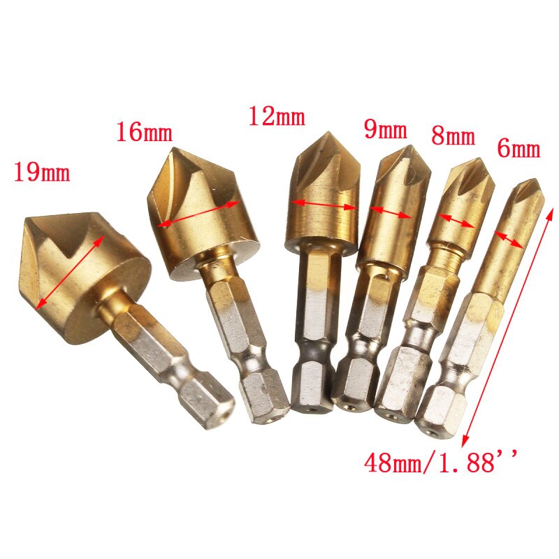 Set 6 Mũi Khoan Titan Lục Giác Chuyên Dụng