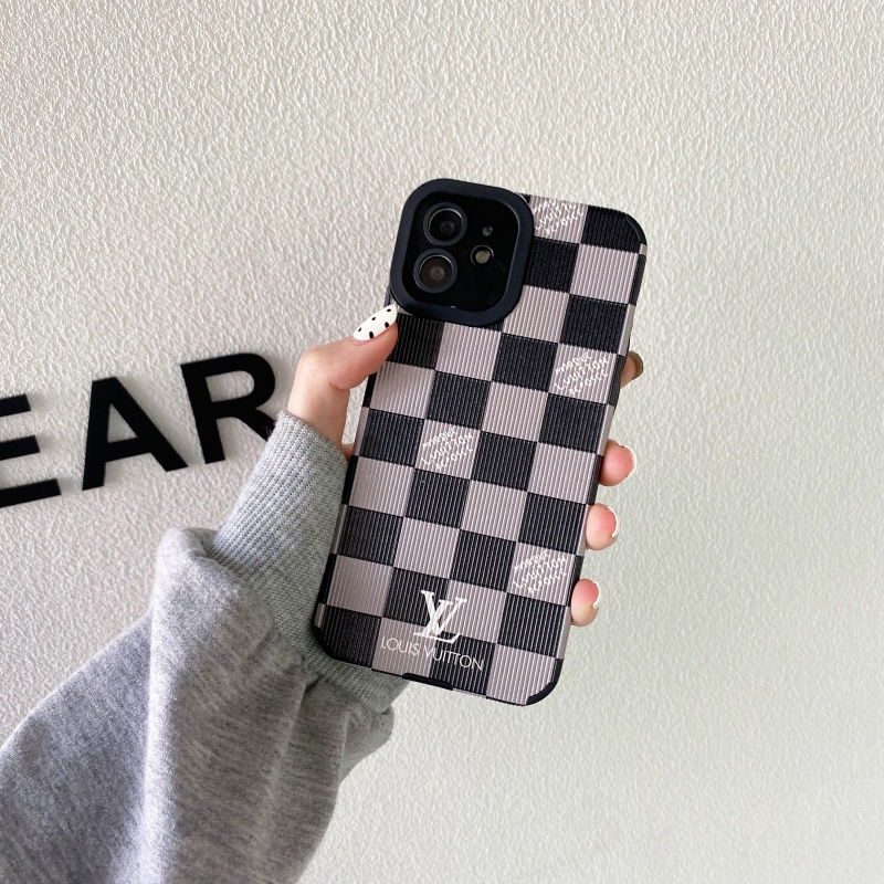 Ốp điện thoại họa tiết caro thích hợp cho iPhone 13 12 11 Pro Max Mini XS XR X 8 7 6 6S Plus + SE 2020