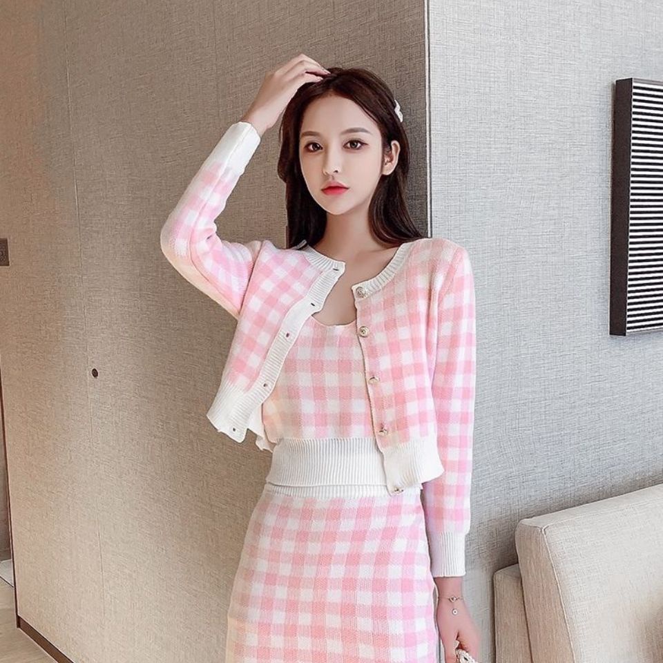 Set Áo Len Tay Dài + Chân Váy Thời Trang Dành Cho Nữ  tao bao