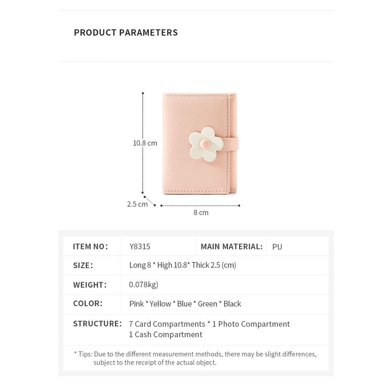 Ví Ngắn Đựng Tiền Xu Họa Tiết Hoa Nhỏ Xinh Xắn Thời Trang Hàn Quốc 2022 Cho Nữ