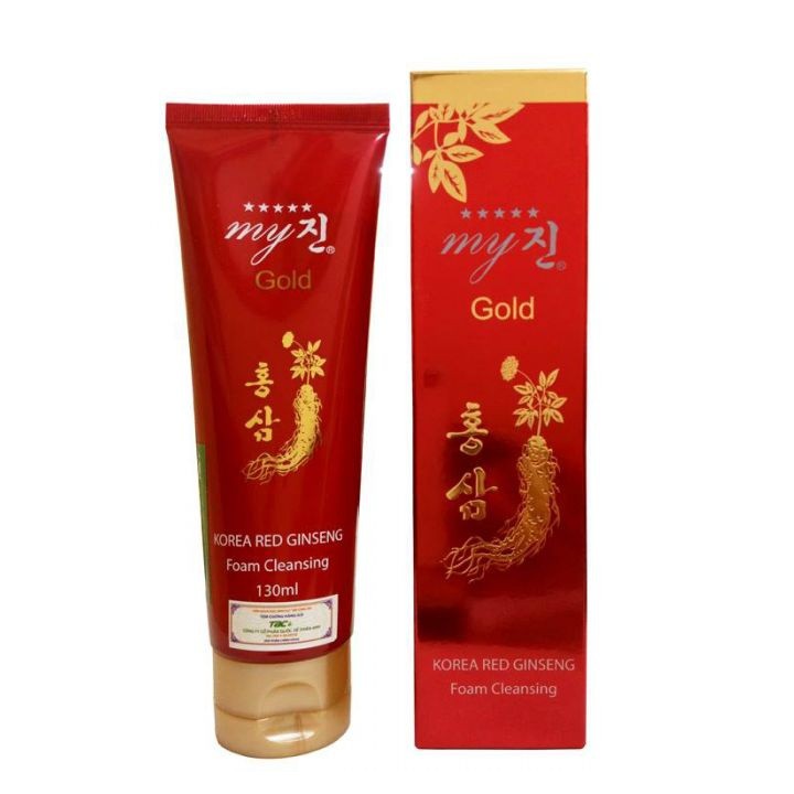 Sữa Rửa Mặt Hồng Sâm Korea red gingseng - cleanser My Gold 130ml chính hãng