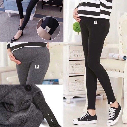 Quần bầu Legging lót lông mềm mịn ấm áp đẹp giá rẻ thiết kế thời trang cho mẹ bầu trong mùa lạnh Q11