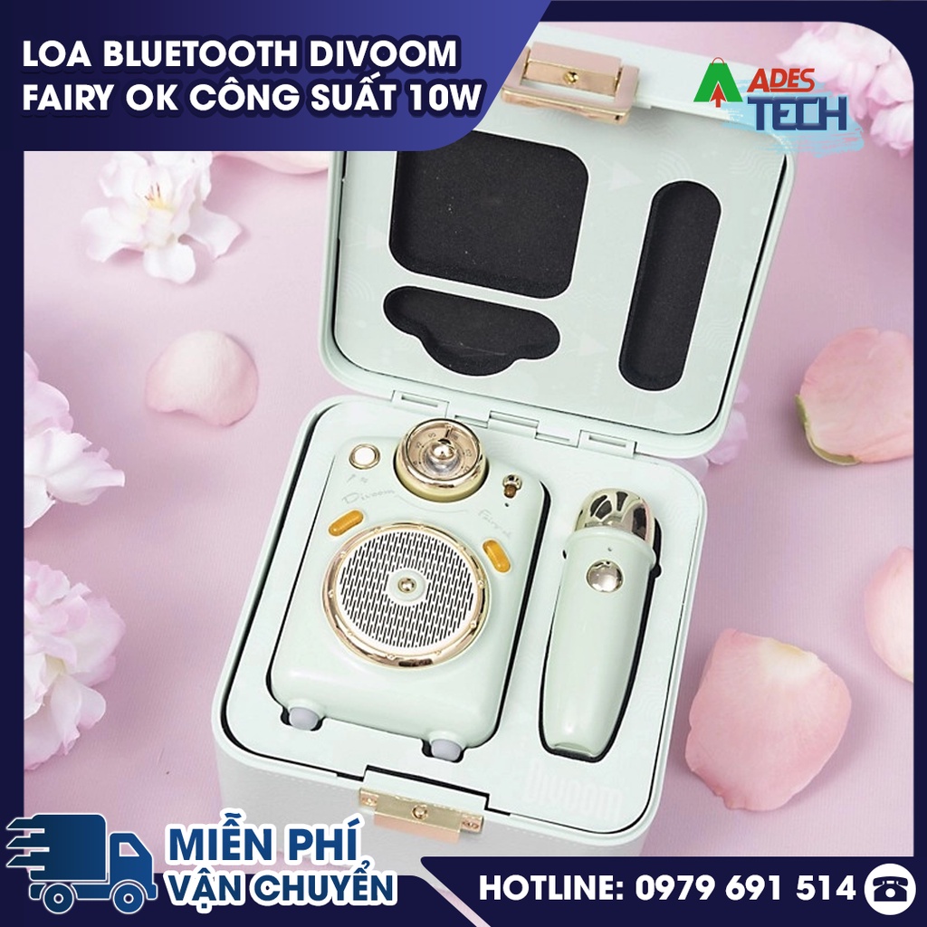 Loa Divoom Fairy Ok | Loa Bluetooth Kết Hợp Micro Karaoke Đa Năng 4.5 | Bảo Hành Chính Hãng 12 Tháng