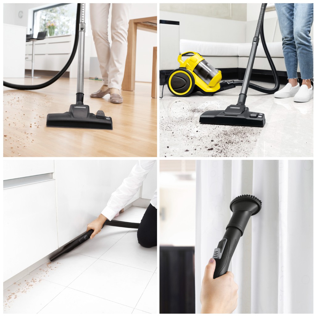 Máy hút bụi khô không dùng túi lọc bụi Karcher VC 3 Plus công suất 1100w màu vàng - bảo hành 18 tháng