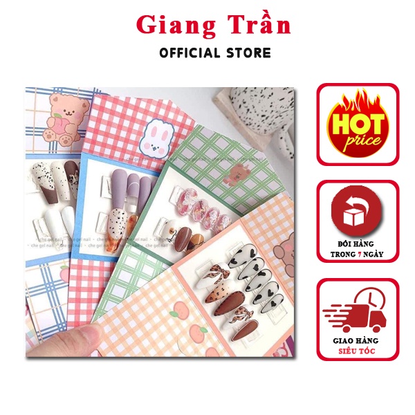 Thẻ nail box trưng bày tôn lên mẫu nail đẹp set 5 tấm